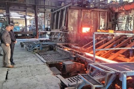 خط تولید شرکت آلیاژی ذوب آهن ملایر راه افتاد