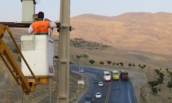 اجرای سیستم روشنایی در تقاطع فیض‌آباد