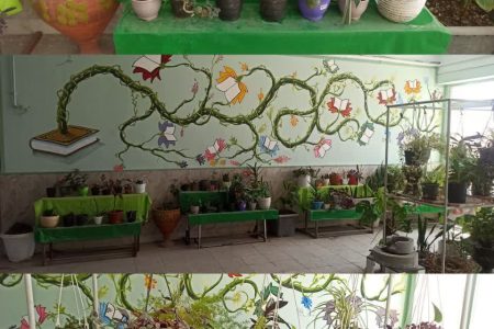 ایجاد گلخانه در مدرسه همیار طبیعت شهید کریمی کبودرآهنگ