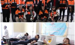 اهدای خون توسط کارکنان اداره کل راهداری و حمل و نقل جاده‌ای همدان
