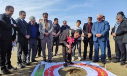 کلنگ‌زنی سالن چند منظوره ورزشی روستای سلطان‌آباد