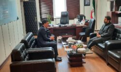 دیدار مدیرعامل شرکت سرمایه‌گذاری هلال‌احمر با استاندار همدان