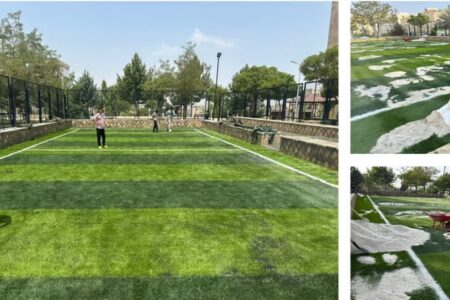 تعویض چمن مصنوعی پارک خانواده توسط شهرداری منطقه دو