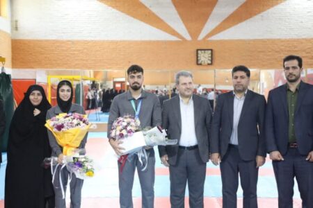 تقدیر از ماهان میرزایی و یلدا نقی بیرانوند در همدان