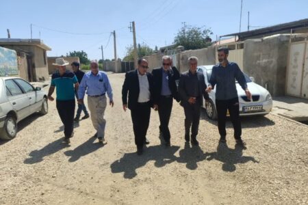 بازدید از مراحل اجرایی پروژه اجرای طرح هادی در روستایی باباقاسم
