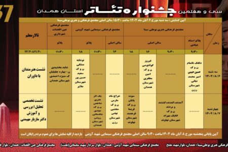 اجرای رایگان نمایش‌های جشنواره تئاتر همدان