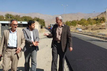 بازدید فرماندار تویسرکان از پروژه روکش آسفالت محور تویسرکان – سرکان