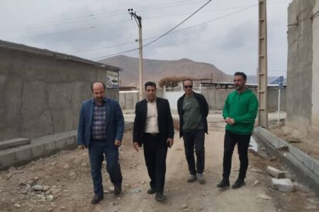 بازدید میدانی از پروژه جدول‌گذاری روستای قصبستان