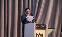 قرائت پیام دکتر صالحی وزیر فرهنگ و ارشاد اسلامی توسط دکتر جوادی