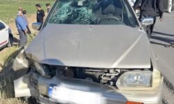 برخورد کامیون با پراید در نهاوند با ۲ مصدوم