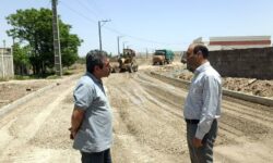 بازدید مدیر بنیاد مسکن همدان از مراحل اجرایی فاز دوم بهسازی معابر روستای کنجینه