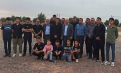 بازدید نماینده مجلس از زمین چمن قهاوند با همراهی مهدی تاج