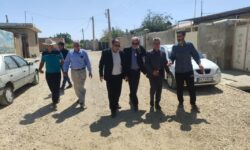 بازدید از مراحل اجرایی پروژه اجرای طرح هادی در روستایی باباقاسم