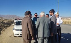 بازدید مسئولان قضایی، شهری و راهداری از جاده منتهی به دانشگاه آزاد اسلامی همدان