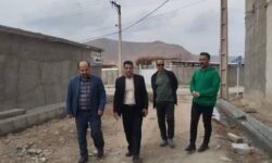 بازدید میدانی از پروژه جدول‌گذاری روستای قصبستان