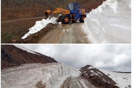 ادامه عملیات برف‌روبی و بازگشایی محور فرعی گنجنامه–تویسرکان