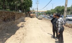 بازدید میدانی مدیر منطقه سه شهرداری همدان از پروژه تعریض بلوار شهیدان حاجی‌بابایی