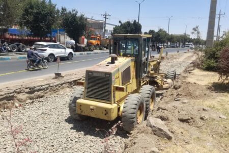 تداوم اجرای پروژه تعریض بلوار شهیدان حاجی‌بابایی(خوزستان)