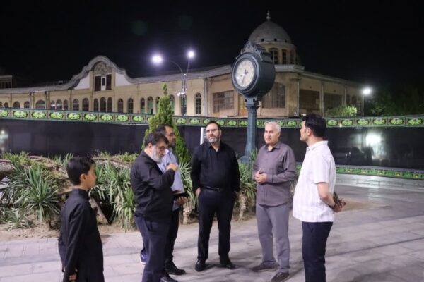 فضاسازی میدان امام(ره) همدان به مناسبت آیین باشکوه تشییع رهبر شهید