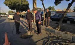 بازدید مدیر مخابرات منطقه همدان از محل حادثه تخریب و سرقت فیبر نوری و تأکید بر تسریع در بازسازی شبکه