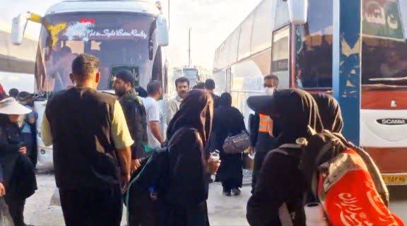 بازگشت ۸۰ درصد زائران اربعین به همدان/ تداوم خدمت‌رسانی ناوگان حمل‌ونقل تا بازگشت آخرین زائر