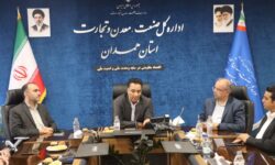 دیدار مدیر مرکز نوآوری معادن و صنایع معدنی ایران با مدیرکل صمت استان همدان